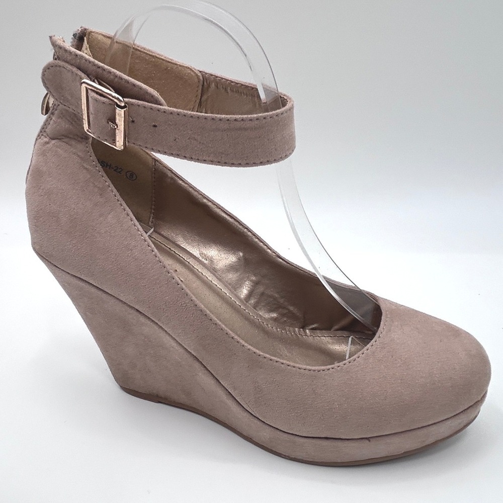 Dream Pairs Womens Ash-22 Ankle Strap Wedge Size 8 Y2K Indie Sleaze 2010s